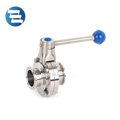 Food Grade SS304 SS316L Tri Clamp Butterfly Valve