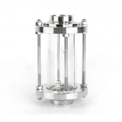 Santhai SS304/316 Food Grade Stainless Steel Sanitary Fittings Grade Straight Tubular Fitting Triclamp Weld  Tube Sight Glass