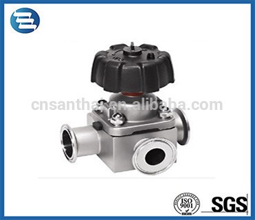 Plastic Manual T-type Sanitary Diaphragm Valve